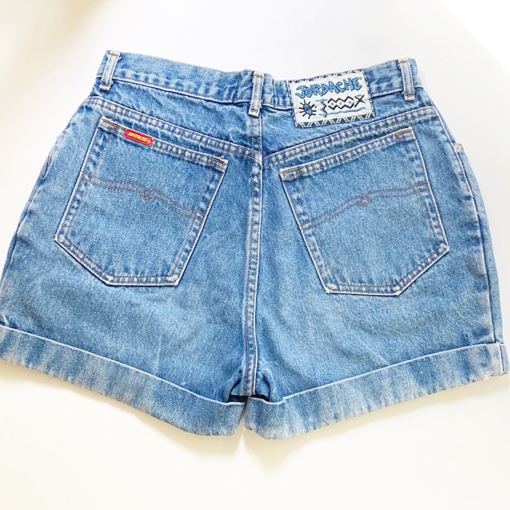 Vintage Jordache jean dark denim high waist shorts